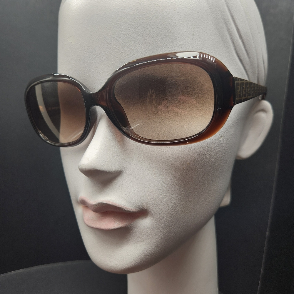 Fendi sunglasses women's brown oval logo FS5140 full rim luxury Made in Italy
